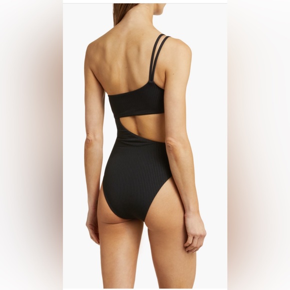 Vitamin A Cosmo Cutout One-Shoulder Rib One-Piece Swimsuit, Large, $170 - Picture 2 of 9
